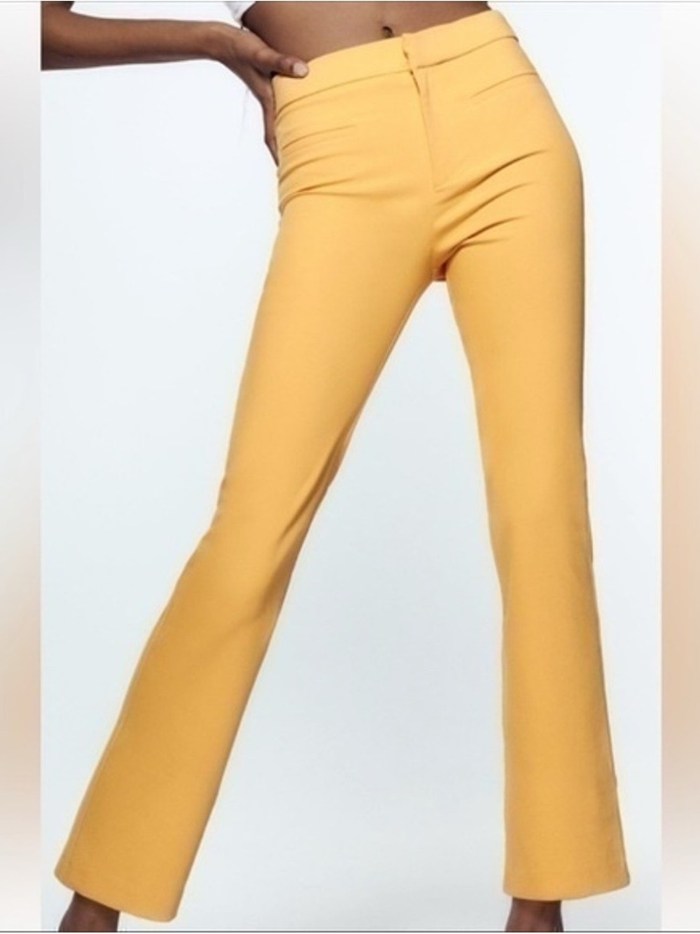 Zara Tangerine Mini Flare Pants